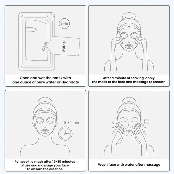 EASYWELL 5-Pack Face Sheet Mask for Skincare & Beauty, Vegan Collagen Freeze-dry - Picture 8 of 9